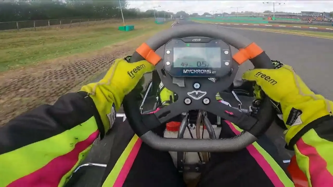 Glenn on track during World Championship practice at PFi